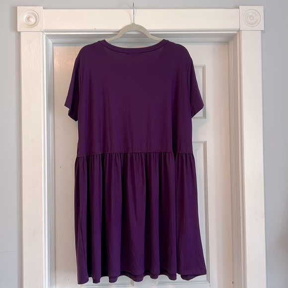 Purple Chic Soul Short Sleeve Dress - Picture 2 of 4